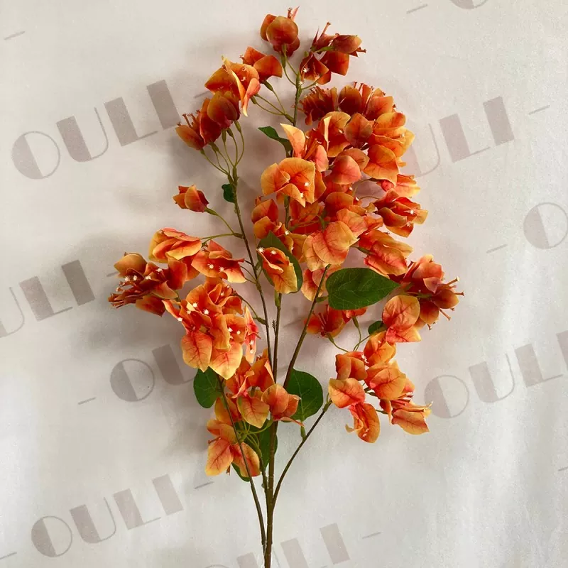 red bougainvillea hanging basket silk plant 